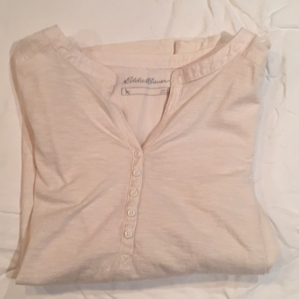 Eddie Bauer 3/4 sleeve in ivory